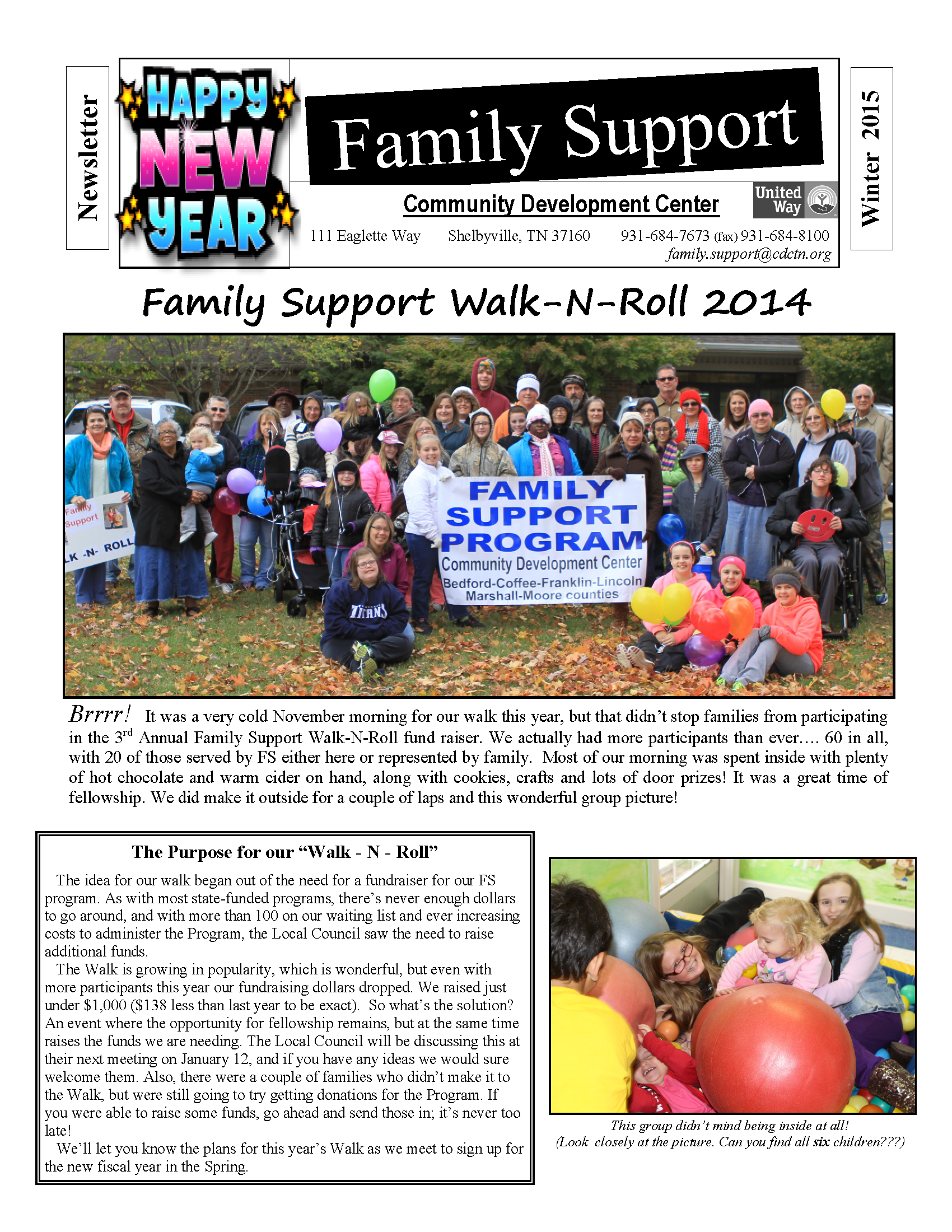 Family support Winter 2014 Newsletter